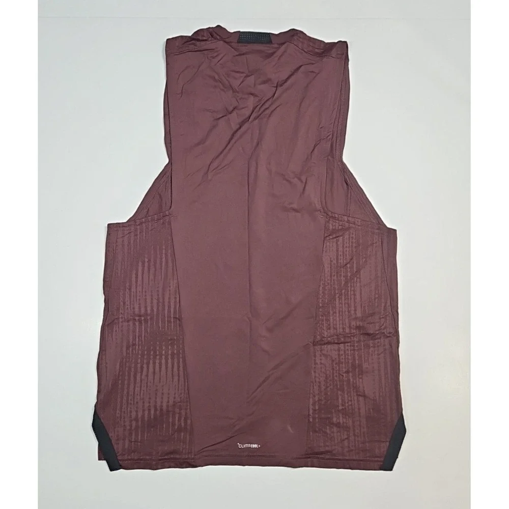 Adidas Mens Maroon ClimaCool Sleeveless Training Tank Top Size Medium‎ NWT